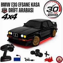 Aydogan's Uzaktan Kumandalı Retro Drift Arabası Retro Efsane Kasa 30 Km/h Sürat Yapabilen 4x4 Şarjlı Hız Ayarlı LED Işıklı 7 Farklı Renk 2 Farklı Mod (Siyah)