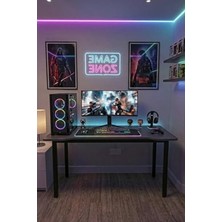 Aydogan's Antrasit 120 cm Gaming Oyun Çalışma Masası, Modern Ofis Tasarımı