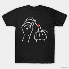 Tarzsokak Retro Komik Orta Parmak Tırnak Meme T-Shirt Erkekler Kadınlar Için % 100% Pamuk T Shirt Kısa