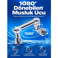 Hace Bazaar Döndürülebilir Musluk Mutfak Banyo Musluk Ucu Başlığı 4 Filtreli