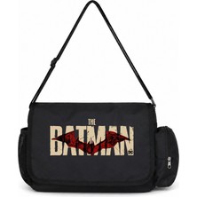 Sevbano Batman Kahraman Logo Baskılı Unisex Okul, Spor, Ofis Çok Amaçlı Postacı Çantası