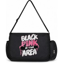 Sevbano Black Pink Müzik Grubu Baskılı Unisex Okul, Spor, Ofis Çok Amaçlı Postacı Çantası