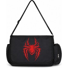 Sevbano Spider-Man Örümcek Adam Kahraman Logo Baskılı Unisex Okul, Spor, Ofis Çok Amaçlı Postacı Çantası