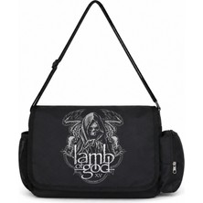 Sevbano Lamb Of God Rock Metal Müzik Grubu Baskılı Unisex Okul,spor, Ofis Çok Amaçlı Postacı Çantası