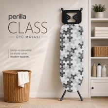Atlanta Home Perilla Class Ütü Masası | Katmanlı Özel Dokuma Kumaş | Geniş Ütüleme Alanı | Isıya Dayanıklı | Kaymaz Ayaklı | Siyah Metal Ayak