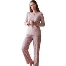 Over Sleep by Poleren Over Sleep 3405 Kadın Kışlık Süprem Pijama Takımı
