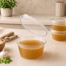 Kalın Sızdırmaz 120 ml 4 Oz Sosluk Buzluk Et Kemik Suyu Saklama Kabı 25'li | Kitchera Home