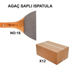 Esranın Dünyası Ağaç Saplı Ispatula No:18 - 12 Adet Toptan