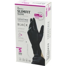 Hace Bazaar Reflex Slimfit Glove KOD-033 S Siyah Pudrasız Muayene Eldiven 100LÜ (4887)