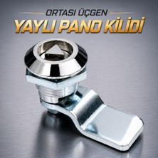 Nzb 1 Adet Yaylı Pano Kilidi Üçgen Göbek Elektrik Panosu Makine Kapağı Kabin Kilidi Metal Pano Kilit