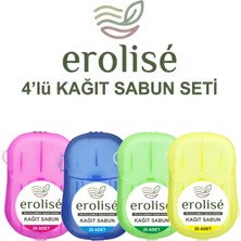 Kağıt Sabun 4 Kutu 80 Yıkama Karışık Renkli