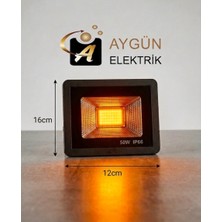 Aygün Elektrik 50W IP66 LED Projektör (4500LM) – AMBER