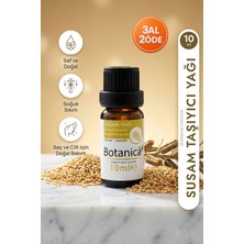 Botanica %100 Saf Susam Yağı Soğuk Sıkım Doğal Masaj Cilt Besleyici Nemlendirici Bitkisel Damla 10 ml
