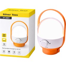 farissu ST-5661 Şarjlı Kamp Lambası | 34 Smd LED | Dimmer Ayarlı | Taşınabilir Acil Durum Işığı