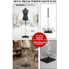 Manken İstanbul Metal Zikzak Dekoratif Terzi Mankeni Ayağı