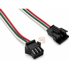 Meon Robotik Otomasyon Jst Konnektör 3 Pin Sm Kablolu Erkek Dişi Takım 15 cm Elektronik Bağlantı Kablosu