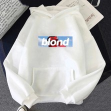 Tarzsokak Beyaz Unisex Frank O-Ocean Sarışın Hoody Rahat ve Hoodie Minimalizm Bask