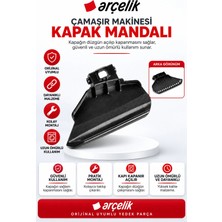 Öz Beyaz Eşya Arçelik 8147 Cmk Çamaşır Makinesi Kapak Mandalı Kapı Tutamağı (Siyah Renk)