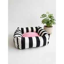 Brt Pet Lüks Kare Kedi Köpek Yatağı Pembe Renkli 50X50 cm Yıkanabilir Konforlu Tasarım