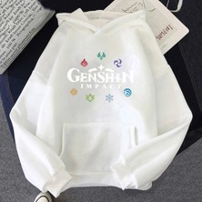 Tarzsokak Beyaz Unisex Genshin Etki Kapüşonlular 2021 Bahar Kore Hoody Grafik Sokak Ulzzangk