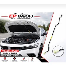 EP Garaj Otomotiv Honda Civic 2021-2025 Model Uyumlu Kaput Demiri – Çelik Kaput Destek Çubuğu