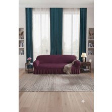 UY STYLE Bürümcük Üç Kişilik Koltuk Örtüsü ,lastikli ,etekli  Koltuk Kılıfı