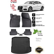 Alberto Rossi Audi A3  2016 Sedan Araca Özel 3D Paspas ve 3D Bagaj Havuzu