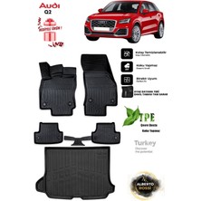 Alberto Rossi Audi Q2 2023 Araca Özel 3D Paspas ve 3D Bagaj Havuzu