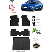 Alberto Rossi Audi A4 2018 Araca Özel 3D Paspas ve 3D Bagaj Havuzu