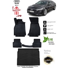 Alberto Rossi Audi A7 2020 Araca Özel 3D Paspas ve 3D Bagaj Havuzu