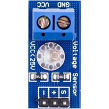 Meon Robotik Otomasyon Dc 0-25V Voltaj Sensörü Modülü – Analog Gerilim Ölçüm Kartı