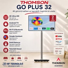 Thomson 4K Ultra Hd 8 GB Ram ve 64 GB Dahili Depolama ,go Plus Ultra 32" 82 Ekran Android Smart Taşınabilir Tv