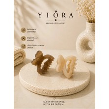 Yiora 2 Li Ithal Gold Yay Detaylı Sağlam Güçlü Tutuş 4 cm Mandal Toka