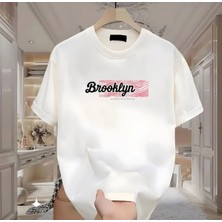 Tarzsokak Brooklyn Baskılı Beyaz