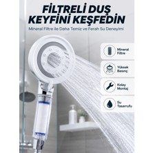 Ceylan Adam Mey Ithalat® Şeffaf Filtre Hazneli Duş Başlığı Güçlü Akışlı Pratik Banyo Duşu