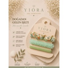 Yiora 3lü Premium Doku Pastel Tonlar Desenli Ithal Lastik Toka Seti Yumuşak Yapısı Sayesinde Saça Zarar Vermez/iz Yapmaz