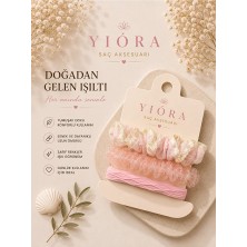 Yiora 3lü Prmeium Doku Pastel Tonlar Ithal Lastik Toka Seti Yumuşak Yapısı Sayesinde Saça Zarar Vermez/iz Yapmaz