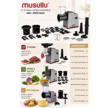 Musullu MSL-4002 Max Et Kıyma ve Rende Makinesi