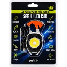 CHILLTECH Çok Fonksiyonlu Şarjlı LED Fener – Karabina & Çakmak & Tornavida & Mıknatıs – Usb-C