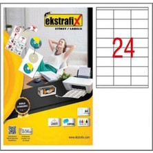 Ekstrafix Şeffaf Lazer Etiket A4 70X35MM 24LÜ 5324TR