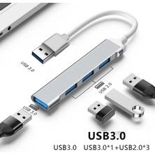 Rxy 4 Port USB 3.0 Çoklayıcı Hub - Metal Slim Kasa, Yüksek Hızlı Veri Transferi (Notebook ve Pc Uyumlu)