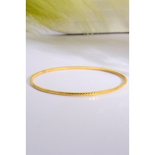 Innuendo Jewelry Innuendo 925 Ayar Gümüş Başak Motifli Bilezik 22 Ayar Altın Kaplama Kadın Aksesuar