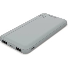 Philips DLP1812PV/00 Hızlı Şarj Powerbank, LED Göstergeli, 10000 Mah, Gümüş