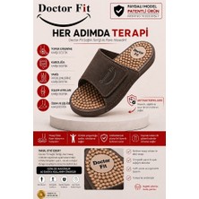 Doctor Fit Refleksoloji Rahatlatıcı,akapunktur Masaj Terliği Antibakteriyel Deri Kahverengi 39 Numara Unisex