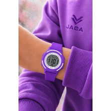 Jaga Unisex Dijital Çocuk Kol Saati 50 mt Su Geçirmez Spor Silikon Kordonlu Alarm-Kronometreli Jg.5