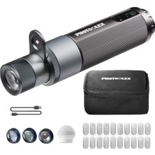Photoolex Zoom Light Pro 12W Rgb LED Spotlight Gobo Fotoğraf Işığı - TF-LS-083FS-G-PL