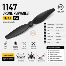 Meon Robotik Otomasyon 1147 Drone Pervanesi Cw Siyah – 1 Çift