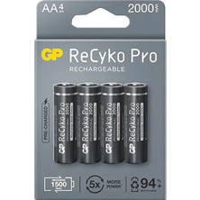 Gp Recyko Pro Aa 2000 Mah Şarjlı 4'lü Pil