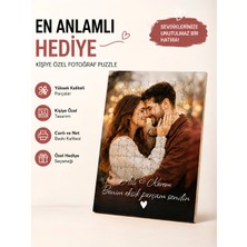 spldizayn Kişiye Özel A4 Boyut 99 Parça Puzzle Fotoğraf ve Benim Eksik Parçam Sendin Baskılı