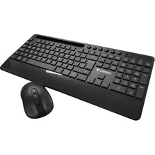 Everest KM-9676 Siyah Kablosuz 800-1200-1600 Dpi Q Standart Klavye + Mouse Set